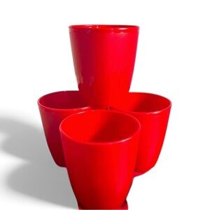 Tupperware Bright Red Tumblers